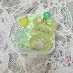 小物入れ 小物ケース アクセサリーケース ピアス入れ 薬入れ デコ 量産 地雷 平成女児 グリーン うさぎ