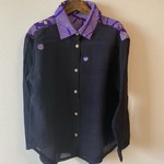 楊柳&絞りのシャツブラウス