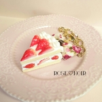 苺ショートケーキのバッグチャーム
