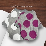 秋冬犬服☆水玉クレヨンのロンT