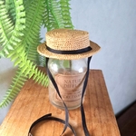 受注製作　タミーちゃん用　15.5cm　浅型カンカン帽子2wayリボン  