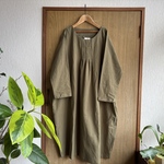 natural*ワッシャータックOP**カーキ