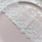 【新登場】韓国レース　ホワイト　スカラップ　チュール　0.5y単位販売