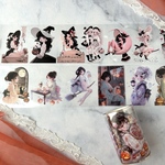RimaRimaオリジナルPETマスキングテープ  レトロガール 和ガール ハロウィンパーティWa Girl & Retro Girt Halloween Party maskingtape〜りまりま