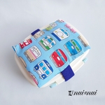 【yokkohana様専用】保冷剤入れつきのランチベルト 電車柄/水色　2枚