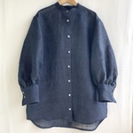 ご予約品　麻絣のブラウス