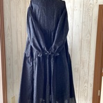 ピンタックのティアードワンピース（黒ドット）（inikuma様専用）