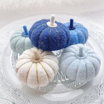 フェルト　ハロウィン　かぼちゃ　ブルー系