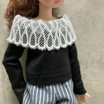 レース付きトップス☆22センチドールの洋服1/6ドール服リアルクローズ