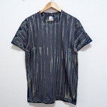 手筋絞りTシャツ　藍鉄×濃藍　XLサイズ