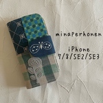 再販無し1点物　ミナペルホネン　手帳型iPhoneケース　iPhone7/8/SE2/SE3用