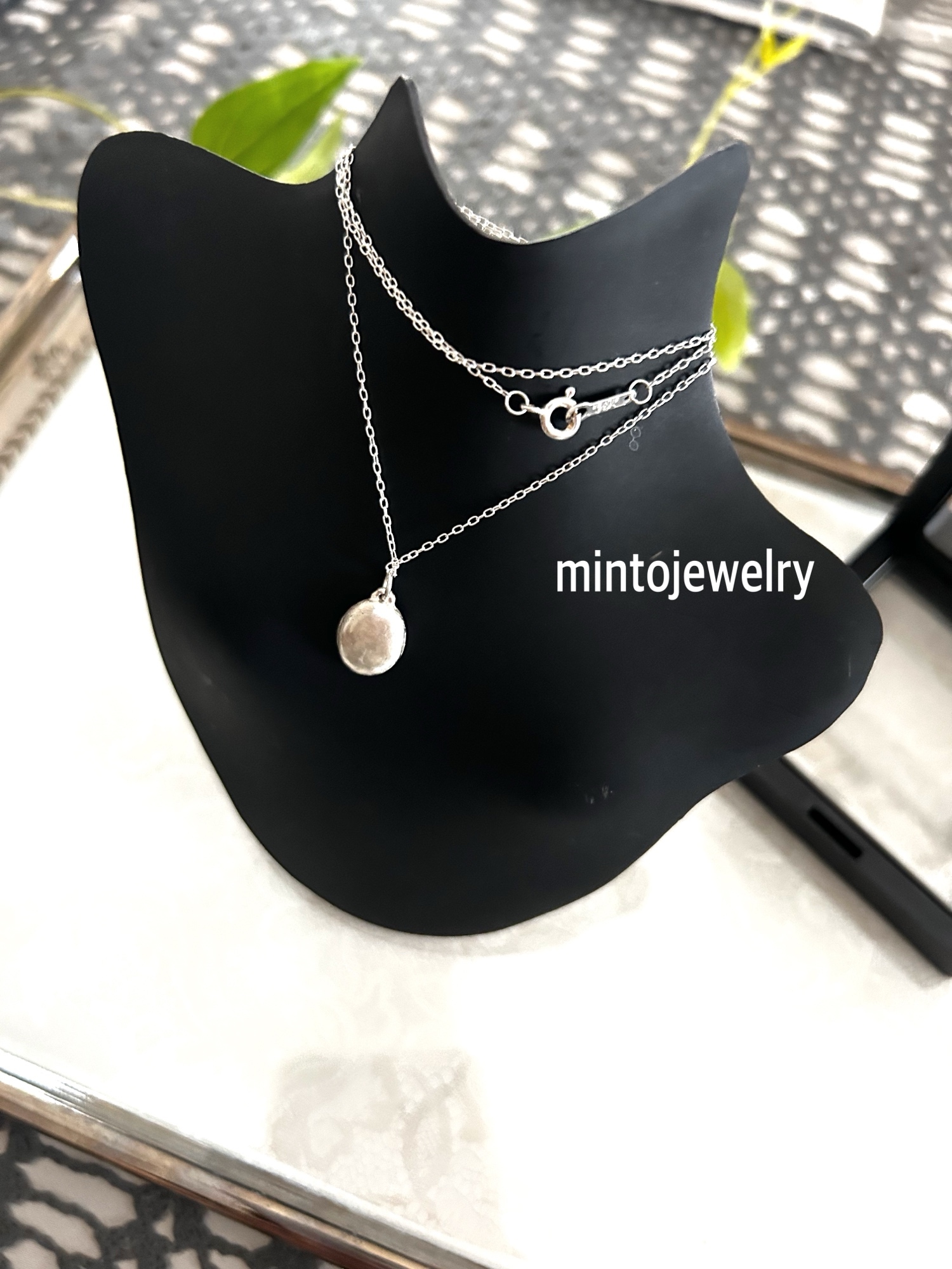 オーバルトップsilver necklace