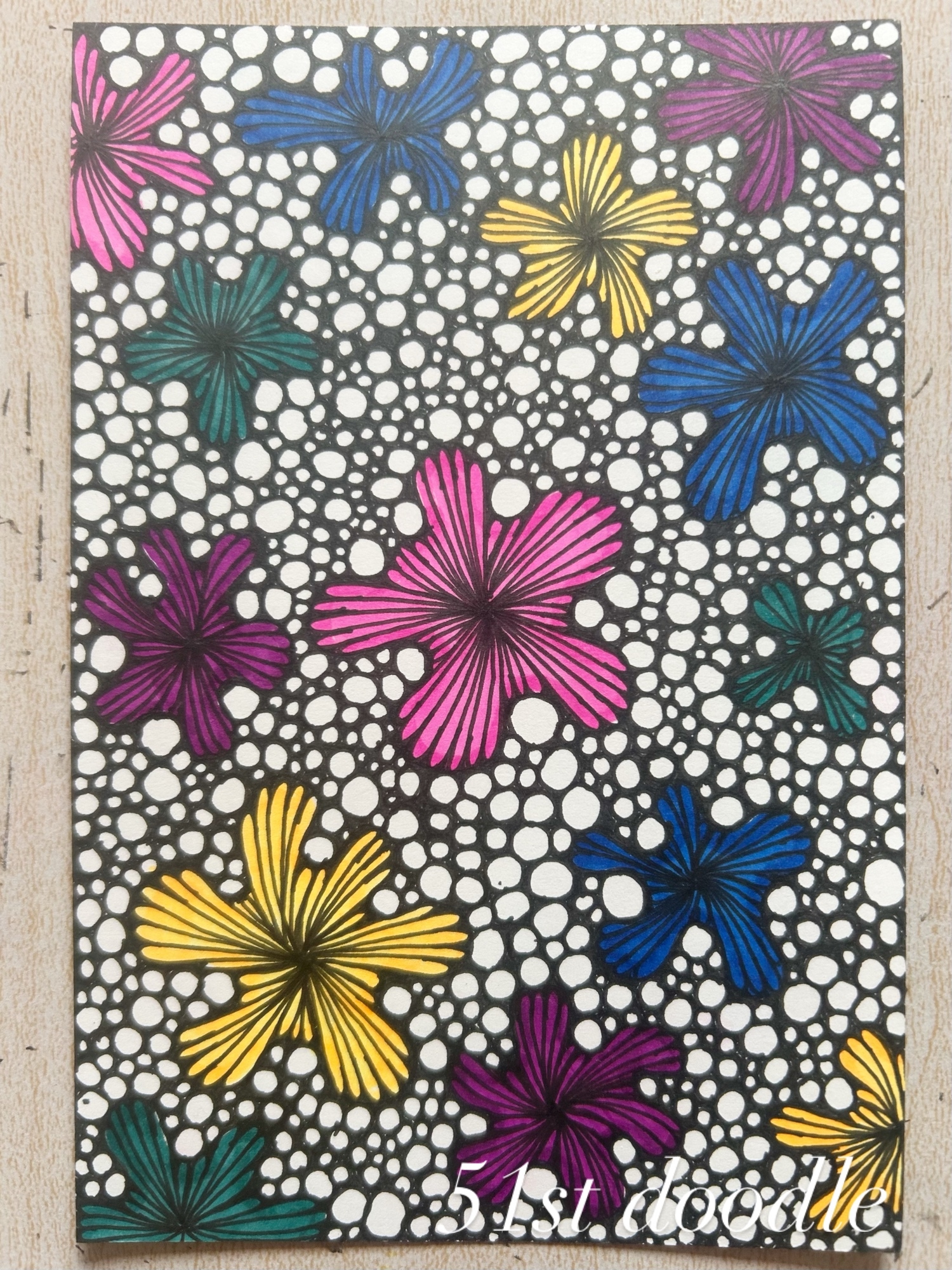 #51 抽象画 原画 はがき