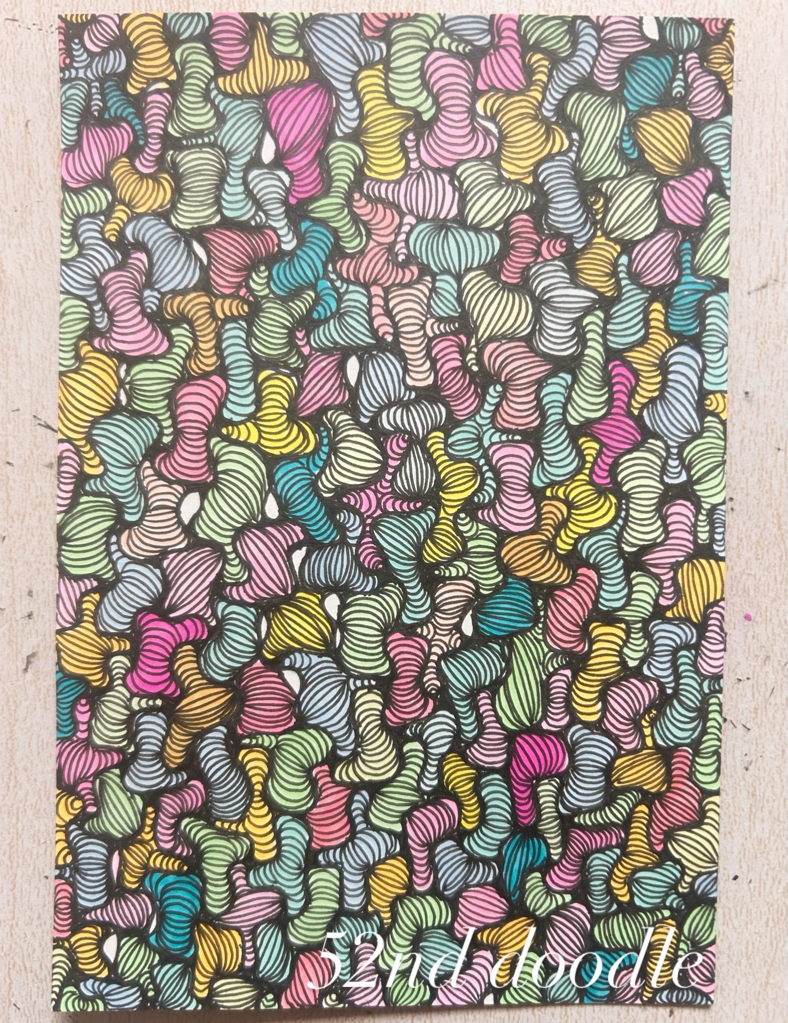 #52 抽象画 原画 はがき