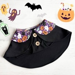犬服　完成品　可愛い☆ハロウィンマント　小型犬Lサイズ　かぼちゃ　オバケ　