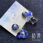 宇宙・更けゆく夜に/深更/ピアス/ノンホールピアス/スワロフスキー