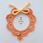jelly flower* orangeレース首輪  [l-190] 本体¥1200/チャーム¥200