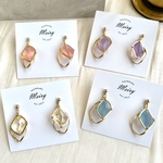 推し活‼︎ドロップジュエルのmilky color ピアス / イヤリング / 樹脂ピアス / チタンピアス