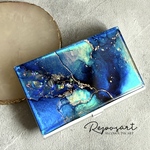 特殊技法‼︎ アートが動く！リアル海再現✰︎不思議で美しい名刺入れ　名刺入れ　海好きさんに