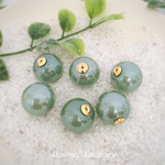 【SALE】3セット6個☆グリーンバックキャッチ☆15㎜★ツヤあり