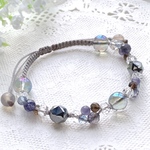冬の星座✿ 天然石　パワーストーン   マクラメ　ブレスレット　No.311