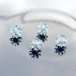 オリジナル新作★クリスタルの星　雪　雪の結晶　スノーブルー