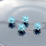 オリジナル新作★クリスタルの星　雪　雪の結晶　アクアブルー