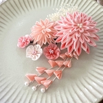 七五三にも人気✨髪飾り　つまみ細工　成人式　卒業式　正絹　かんざし　ヘアアクセサリー　前撮り　ウェディング　　振袖　和装　袴