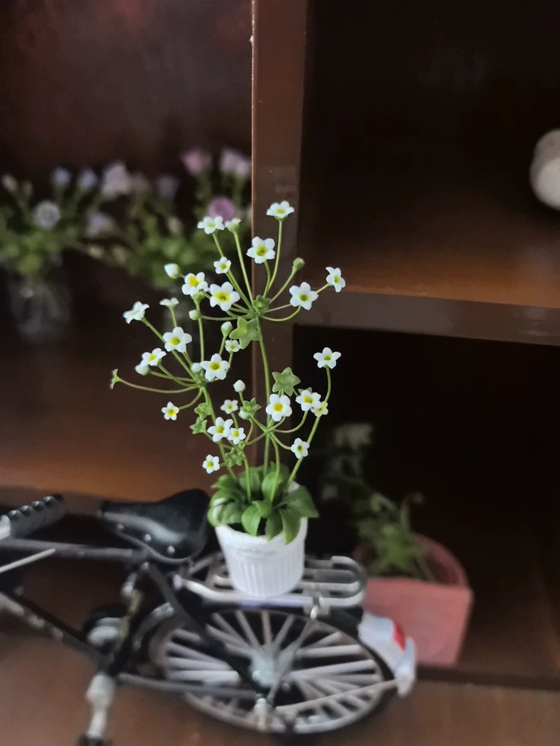 ミニチュア 観葉植物 リュウキュウコザクラ 粘土製 ドールハウス ミニチュアハウス 贈り物