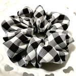 💓sale300円💓【数量限定】モノトーンチェック■プレーンシュシュ❤️