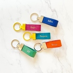 [akiaki3939様専用ページ]イタリアンレザー　エスコートカード　ネームタグ キーホルダー 名入れ　箔押しいたします　バッグチャーム　キーチャーム