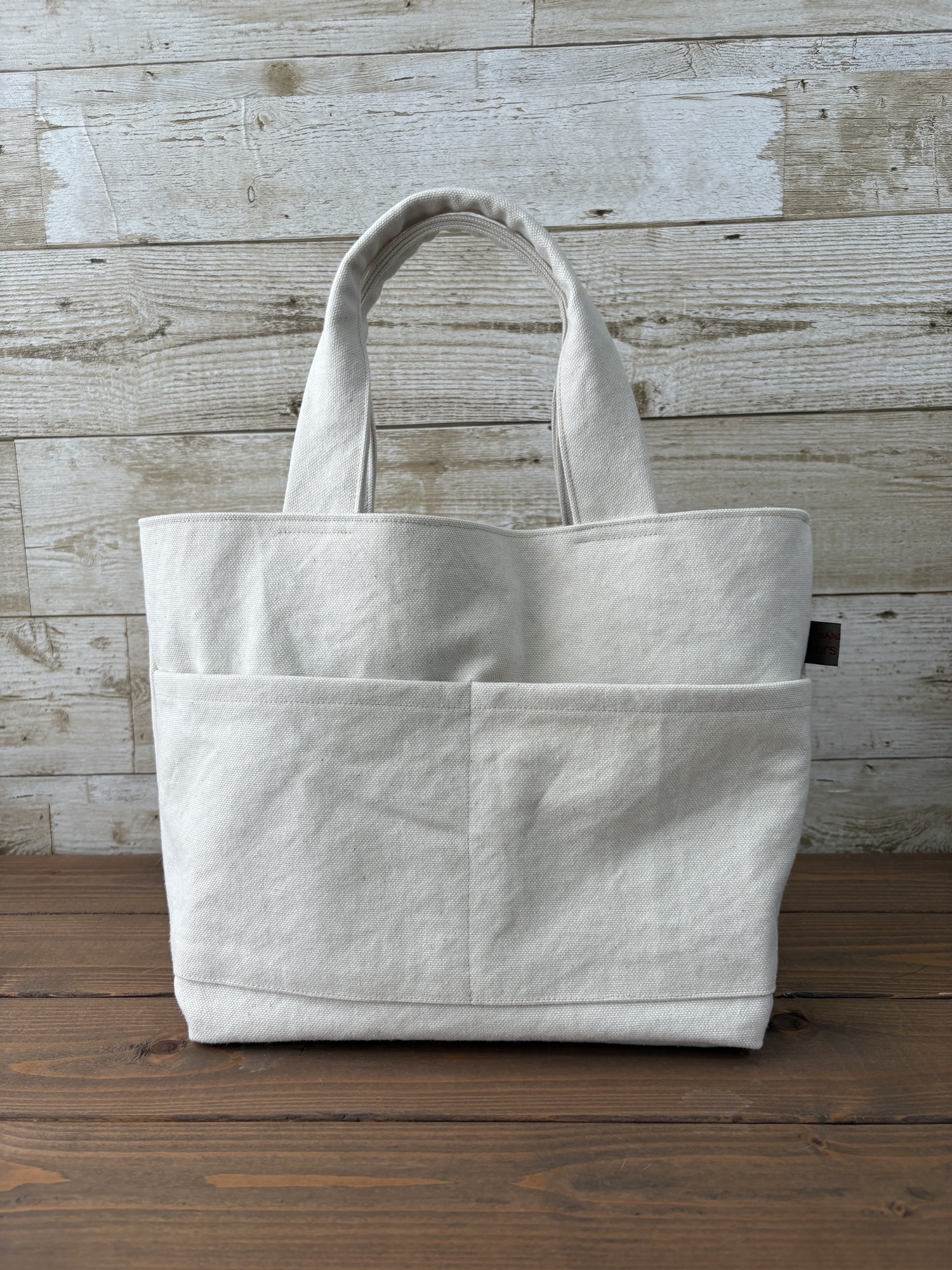 りっちゃん︎ ８号帆布トートバッグ横型☆M037D M038D☆ハンドメイド りっちゃん︎ 8号帆布トートバッグ横型☆M037D M038D