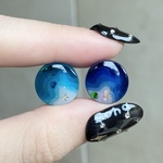 〜衛星"blue×dark blue"〜 イヤリング