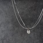 【ステンレス製】二連レイヤードネックレス