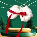 【期間限定SALE】ホワイトファー×赤リボン🎀ペットケープ クリスマスにぴったり