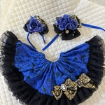青薔薇のドレス３点セット