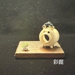 ミニチュア陶器　かとりぶた　蚊取り線香付　NO657