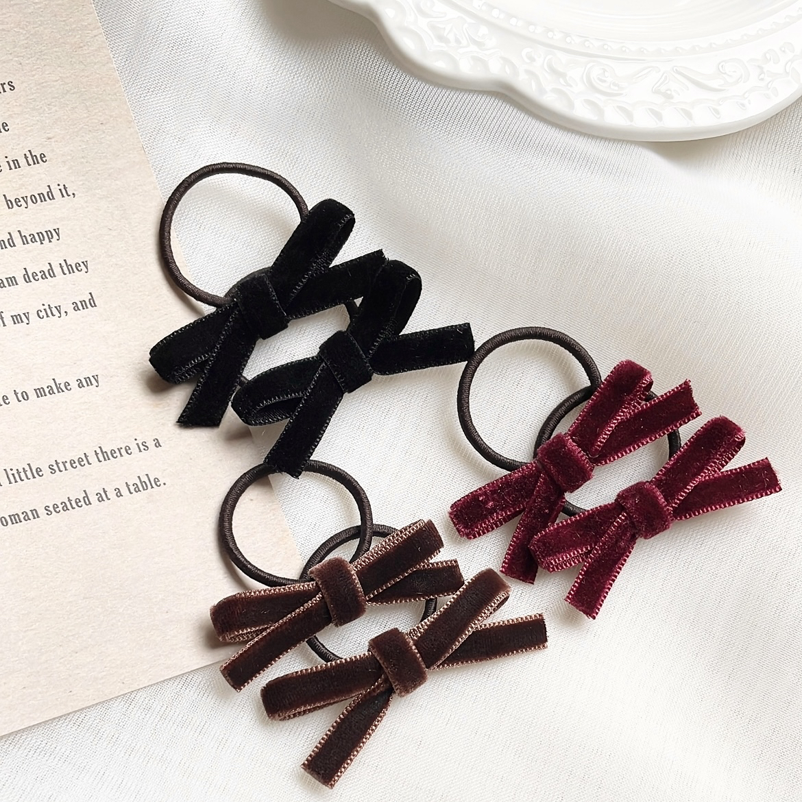 オーダーメイド♡ベルベットリボン♡ ベビーヘアクリップ ハンドメイド 秋冬 オーダーメイド♡ベルベットリボン♡ 秋冬 ベビーヘアクリップ