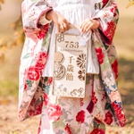 【七五三　千歳飴　プレート】桜 / 菊 / 梅 / 鞠 / 兎　水引　七五三参り　七五三撮影　撮影小物　木製　千歳飴　753