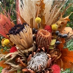 Autumn Chic ネイティブフラワーボタニカルbouquet キングプロテア
