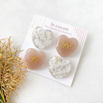 花柄ハートのヘアゴム𝚜𝚎𝚝♡