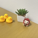 赤ずきんに憧れる食いしん坊ハムスター🐹🌸ハムスターのぬいぐるみ・癒しマスコット、デスクにちょこん⭐︎送料無料⭐︎