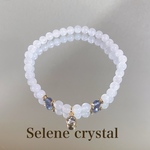 ブルームーンストーン　フローライト　ジルコニア　ブレスレット　天然石ブレスレット　Selene crystal