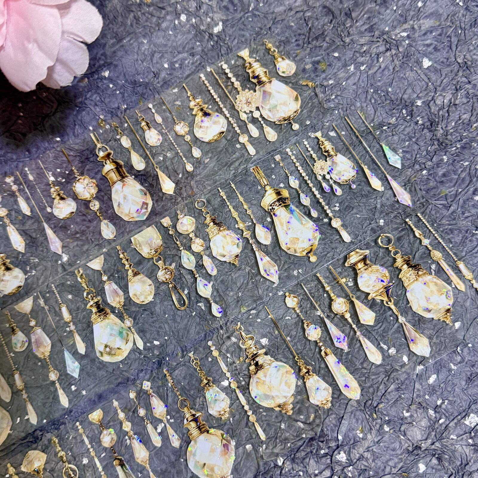 QYマステ8月新作☆Crystal lamp-5colors 6cm×5M（☆500cmLOOP