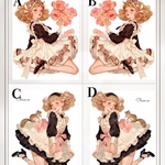chan.ce オリジナルステッカー　5種各1枚入り   　人物ステッカー　秋を感じて🍂　リス　森ガール　花