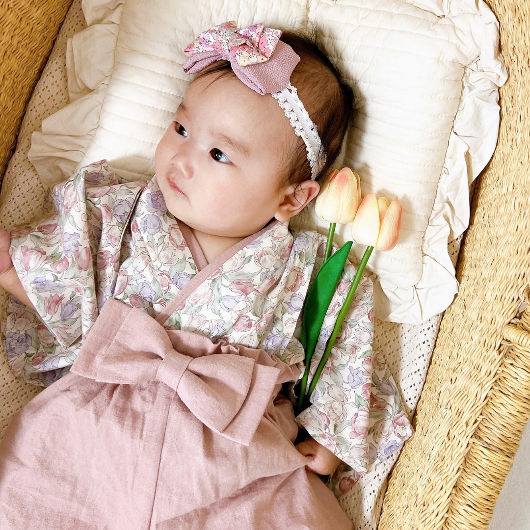 ゆう。様 ハンドメイド ベビー袴 お食い初め 七五三 女の子 お誕生日 結婚式 即納】 ベビー袴 ハンドメイド 袴 女の子袴 お食い初め お正月