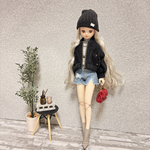 黒　スエード　MA-1   ブルゾン　ジャケット　コート　リカちゃん　ピュアニーモ　ブルゾン　ジャケット