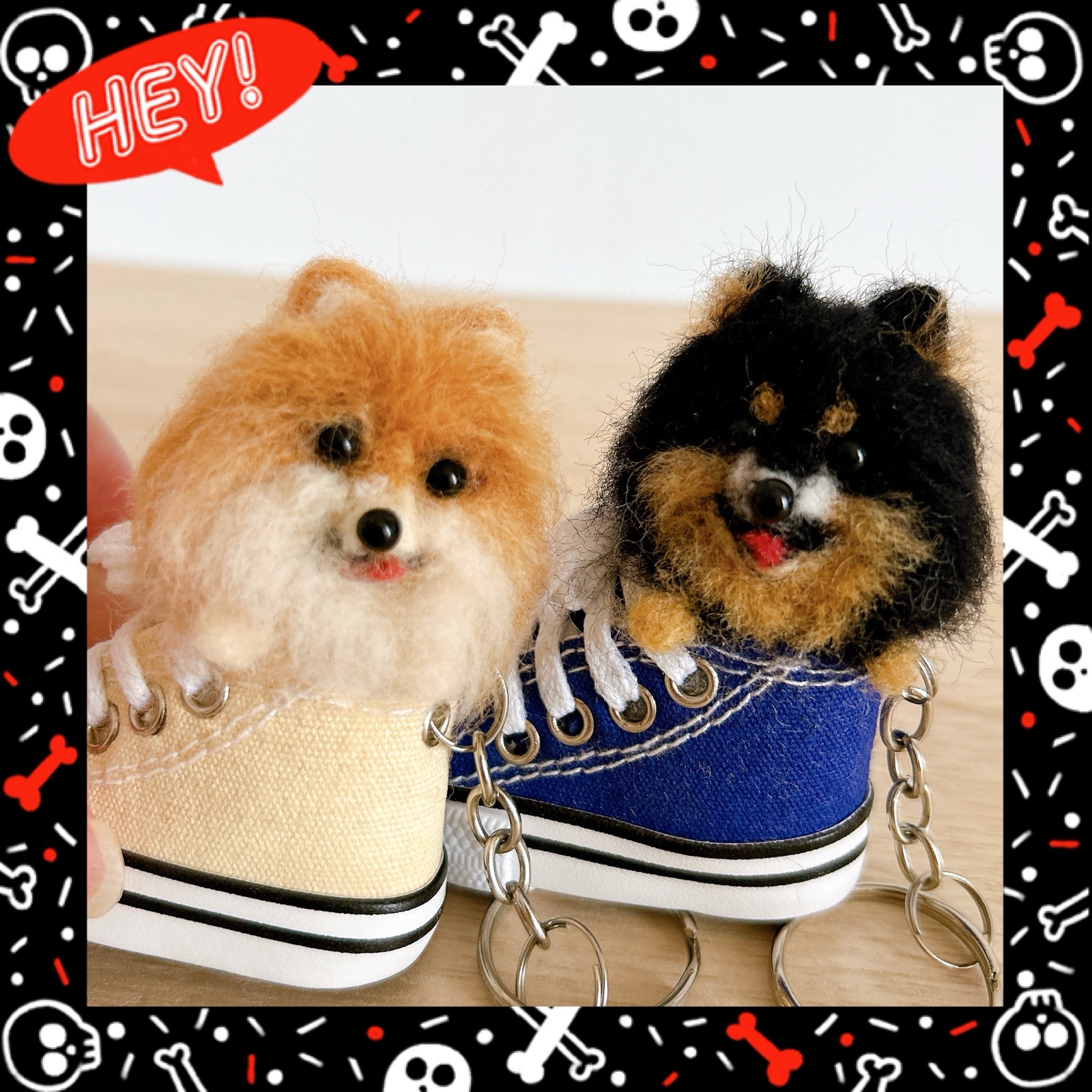 羊毛フェルト ハンドメイド 犬【ポメラニアン】ぬいぐるみ リアル