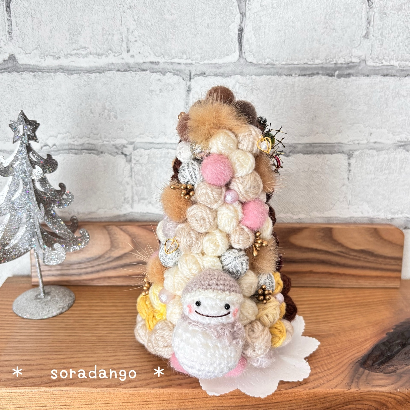 ✨受注 Mサイズ🌟カラフル雪だるまちゃん チェーン付き SnowMan