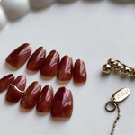 ルージュの誓い♥️ボルドーネイルチップ